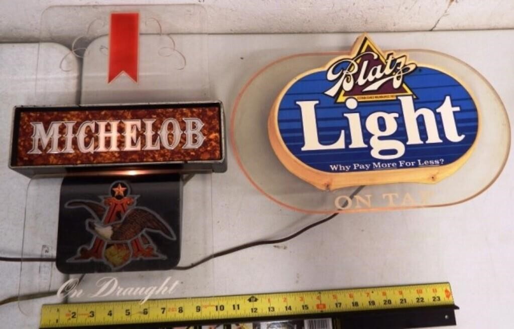 Beer Lights / Signs - Blatz - Michelob
