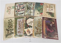 1900's Color Litho Post Cards - Christmas Wishes,