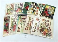 1900's Color Litho Postcards - Best Wishes, Dear M