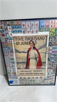 Framed 5000 by June Nurses Red Cross Stamps