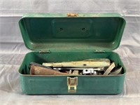 Metal Box w Vintage Tools
