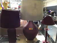 Three table lamps good condition