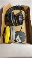 Pair chalk line/ measuring tape/ ear protection