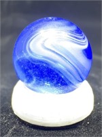 Akro Blue slag glass marble 11/16” G