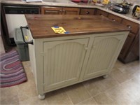 Double Sided Kitchen Island - Towel Racks