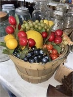 Basket of faux fruit