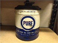Vintage 5 Gal Pure Motor Oil Can