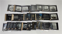 ASSORTED LOT OF ANTIQUE GLASS SLIDES