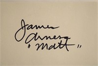 Gunsmoke James Arness signature slip