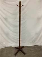 Primitive Wood Coat Rack, NO SHIPPING, 70”T,