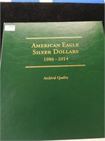 1986-2014 American Silver Dollars (42 Coins)