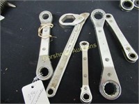 5 VARIOUS RATCHET WRENCHES INCLUDES TRA MASTER