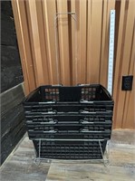 Metal Rack for Plastic Shopping Baskets