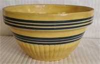 Vintage Blue Striped Stoneware Bowl