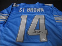 Amon-Ra St Brown signed jersey COA