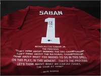 Nick Saban signed stat jersey Beckett COA