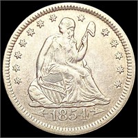 1854-O Seated Liberty Quarter CLOSELY