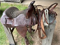 KESTON TOOLED LEATHER SADDLE 15" ?