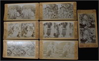 7 Stereoscope Cards - Thornwood Series 1890-1910,