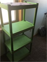 4 shelf unit green