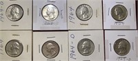 1964 & 1964-D Washington Silver Quarters