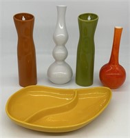 5 Colorful Pottery Vases