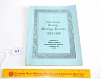 Adair County Kentucky Marriage Records 1802 thru
