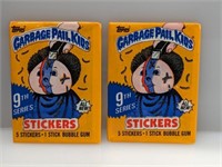 (2) 1987 GPK Garbage Pail Kids Series 9 Packs