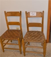 Pair of Vintage Straight back Chairs