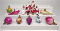 (12) Vintage Figural Glass Christmas Light Bulbs