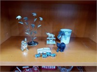 Lot of Collectible elephant figurines and mug