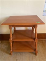 Wood side table- 21x16x26” tall