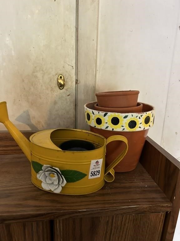 Planters & Watering Can