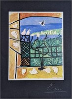 Picasso Hand Signed "Pigeons"  COA