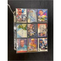 (9) Different Autographed Nascar Cards