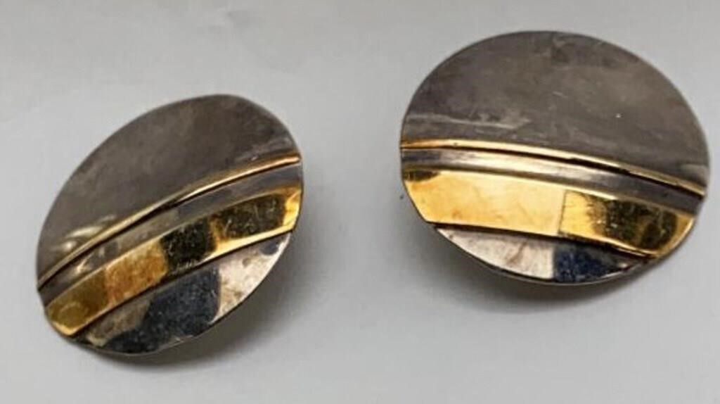 10k gold Sterling earrings