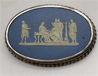 925 silver Wedgwood brooch