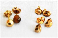 14K Gold Earrings & Back