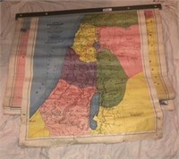 2- CLOTH MAPS-PALESTINE W/EGYPT TO CANAAN, THE