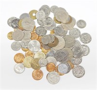 1 1/4 LBS COINS from BELGIUM, HUNGARY, FIJI,