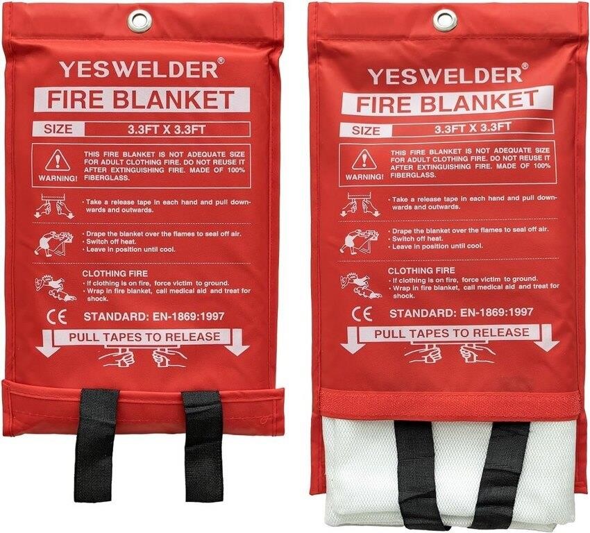 ,2 Pack YESWELDER Fire Blanket emergency for home