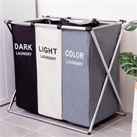 TN9127  BAOKALER Laundry Sorting Hamper, 3 Section