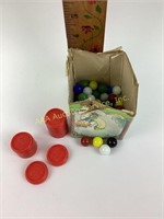 Built-rite plastic red checkers and assorted