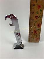Art deco chrome plated eagle bottle opener with