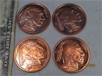 (4) replica Collectors Neat ovrszd Coins