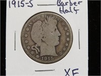 1915 S BARBER HALF DOLLAR 90%