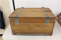 Antique wooden folding box