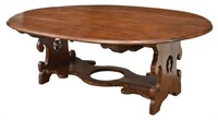 LARGE FRENCH PROVINCIAL DROP-LEAF TABLE