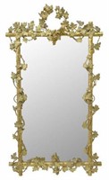 ITALIAN GILTWOOD GRAPEVINE WALL MIRROR, 69" x 39"