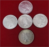 5 - Peace Dollars - Various Dates